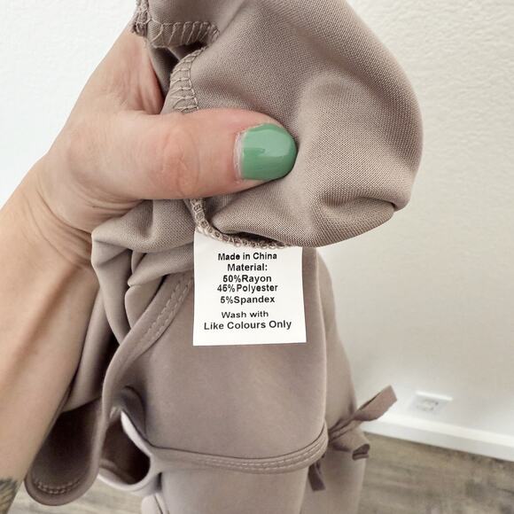 [Sarin Mathews] Coffee Gray Air Essentials Sleeveless Wide Leg Jumpsuit Size XXL - Picture 12 of 12